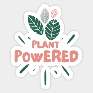 Plant Powered leaves Design Sticker